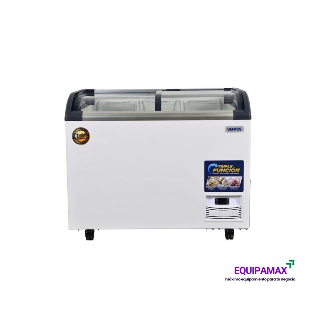 CONGELADOR 320 Q PRO VIDRIO SEMI-CURVO