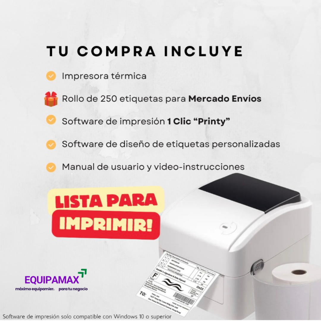 IMPRESORA TÉRMICA ETIQUETAS ADHESIVAS 100MM