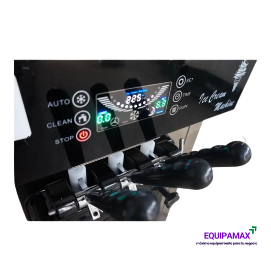 MÁQUINA DE HELADOS SOFT CON PANTALLA TÁCTIL Y BOMBA PRESURIZADORA