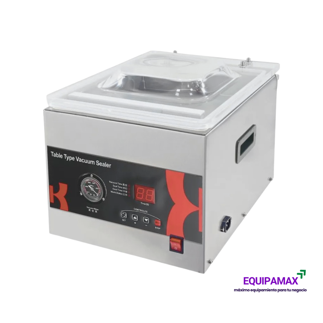 SELLADORA AL VACÍO INDUSTRIAL DE CÁMARA | ACERO INOXIDABLE | ALTA POTENCIA 900W
