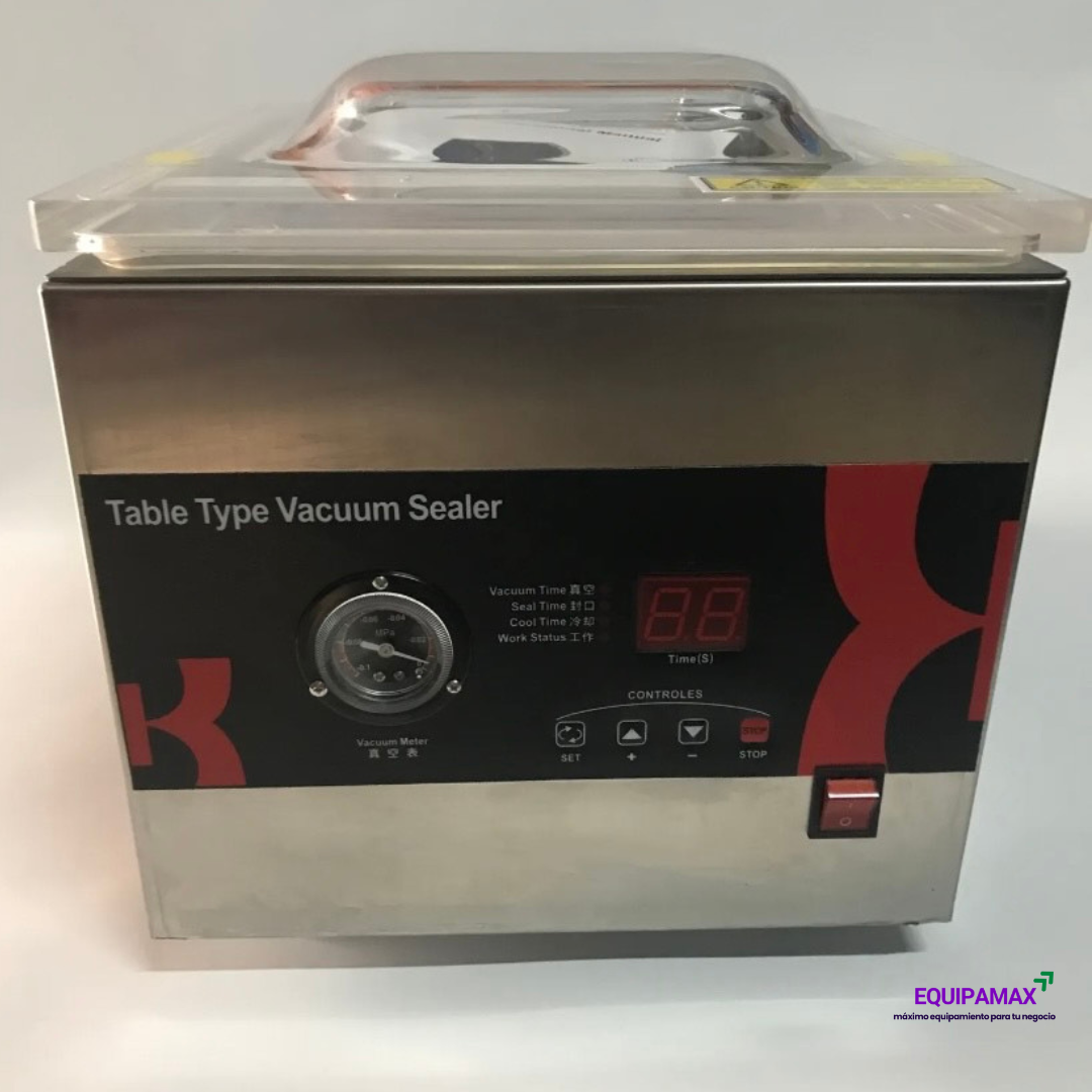 SELLADORA AL VACÍO INDUSTRIAL DE CÁMARA | ACERO INOXIDABLE | ALTA POTENCIA 900W