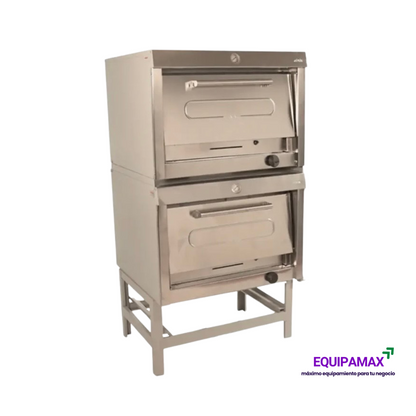 HORNO DE 2 CÁMARAS CON LADRILLO REFRACTARIO A GAS GPL